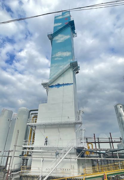 煙囪刷航標(biāo)、煙囪刷涂料