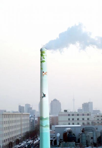 煙囪刷航標(biāo)、煙囪刷涂料